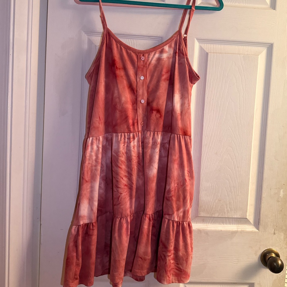 Tie-Dye Style Pink Sun dress.